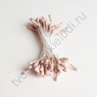 Тычинки матовые двусторонние 60х1.5 мм, 50 шт, цвет пепельно-розовый