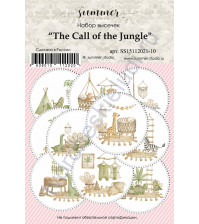 Набор бирочек из коллекции The Call of the Jungle, плотность 330 г/м2, 10 элементов