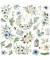 Бумага для скрапбукинга двусторонняя, 30.5х30.5 см, плотность 250 гр/м2, коллекция Snowy Flowers, Лист Карточки и Элементы