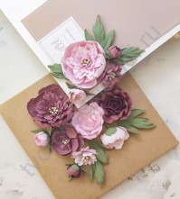 Цветы ручной работы из ткани Очарование, пионы и розы