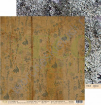 Бумага для скрапбукинга двусторонняя 30.5х30.5 см, 250 гр/м, коллекция Шёпот гор, лист Вдоль реки