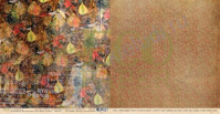Бумага для скрапбукинга двусторонняя коллекция Осенний лес, 30.5х30.5 см, 250 гр/м, лист Шорох листьев