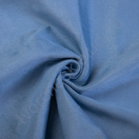 Искусственная замша Suede, плотность 230 г/м2, размер 50х70см (+/- 2см), цвет темный голубой