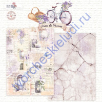 Бумага для скрапбукинга двусторонняя из коллекции Arоme de Provence, А4, плотность 190 гр/м2, лист DB0022-03