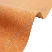 Кожзам переплетный с тиснением под холст на полиуретановой основе плотность 230 гр/м2, 50х70 см, цвет F334-оранжевый