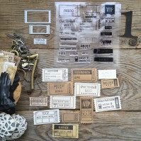 Набор штампов и ножей для вырубки Билет на балет, 50х25 и 34х17 мм