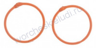 Кольца для альбомов, 2 шт, цвет оранжевый, 45 мм