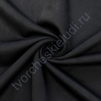 Искусственная замша Suede, плотность 230 г/м2, размер 50х70см (+/- 2см), цвет черный