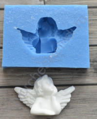 Форма силиконовая (молд) для полимерной глины, Мечтательный ангел малый