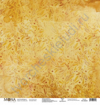 Бумага для скрапбукинга односторонняя Осень, 30.5х30.5 см, 190 гр/м, лист Золотая осень