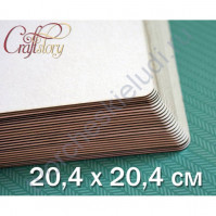 Лист пивного картона с закругленными углами, 20.4х20.4 см, толщ. 1.5 мм