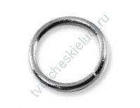 Металлическое соединительное кольцо, 10 шт., 5 мм, цвет серебро
