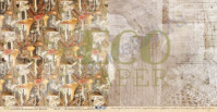 Бумага для скрапбукинга двусторонняя коллекция Осенний лес, 30.5х30.5 см, 250 гр/м, лист Грибники
