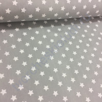 Ткань для рукоделия Звезды на сером, 100% хлопок, размер 50х50 см