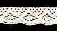 Тесьма вязаная хлопок шир.17 мм цвет белый