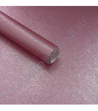 Кожзам Ледяная глазурь, толщина 1 мм, 30х32 см, (+/-2см),цвет розовый