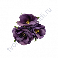 Цветочки Дикие розы фиолетовые, размер цветка 4.5 см, 3 шт