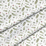 Ткань для рукоделия Ягодная полянка, 100% хлопок, плотность 150 гр/м2, размер отреза 50х40 см