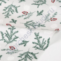 Ткань для рукоделия Tree, коллекция Winter tree, 100% хлопок, плотность 165 гр/м2, размер 45х55 см