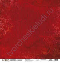 Бумага для скрапбукинга односторонняя Осень, 30.5х30.5 см, 190 гр/м, лист Красный свитер