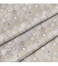 Ткань для рукоделия Снежинки, 100% хлопок, плотность 150 гр/м2, размер отреза 50х40 см
