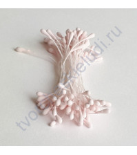 Тычинки матовые двусторонние 60х1.5 мм, 50 шт, цвет светло-розовый