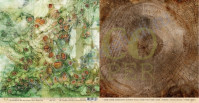 Бумага для скрапбукинга двусторонняя коллекция Осенний лес, 30.5х30.5 см, 250 гр/м, лист Лишайник