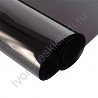 Термотрансферная пленка металлик, цвет зеркальный черный, 25х25 см (+/- 2 см)