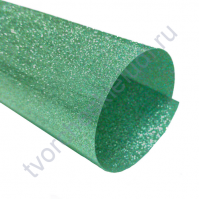 Термотрансферная пленка, цвет морская зелень, блестки, 25х25 см, SC101005