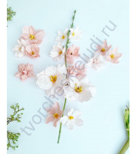 Цветы ручной работы из ткани Набор розовых анемон