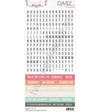 Набор стикеров из чипборда Daily Stories Alphabet, 244 элемента