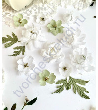 Цветы ручной работы из ткани Набор зимних цветов