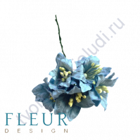 Цветы Лилии голубые, размер цветка 3.75 см, 5 шт