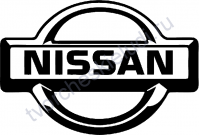 Декор из термотрансферной пленки Nissan, 7х4.8 см, цвет в ассортименте
