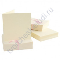 Заготовка для открытки с конвертом 13.5х13.5 см, цвет кремовый, 1 шт