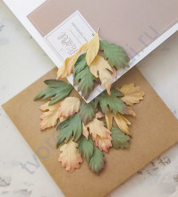 Листья ручной работы из ткани Очарование, листья