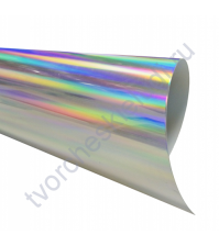 Термотрансферная пленка глянцевый металлик, цвет спектр, металлик, 25х25см (+/- 2 см)