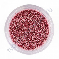 Декоративный топинг (микробисер), размер 0.6-0.8 мм, цвет пыльный розовый